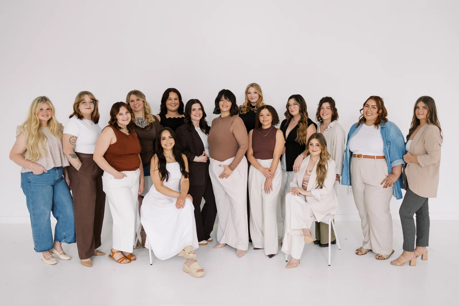 The full Salon Joy stylist team together in the studio